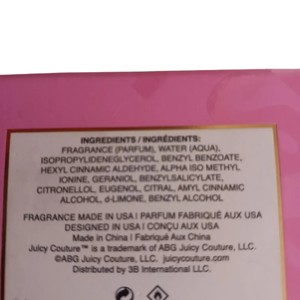 Juicy Couture 3.4 oz Reed Diffuser ROSE PEACH MAGNOLIA Hotel‎ Spa Luxury Glam